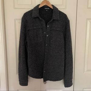 Toad&Co Men's Telluride Sherpa Shirt Jacket, Charcoal Gray Size M Like New